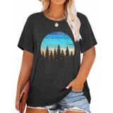 Camiseta Feminina Mk Shop Limited Sunset Pine Tree Print Plus 4gg