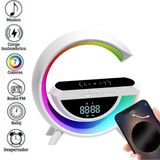 G Speaker: Luminária Bluetooth Carregador Sem Fio Bivolt
