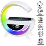 Luminária G Speaker Branca Carregador Indução Som