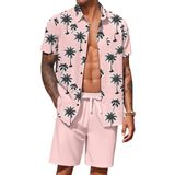 Conjunto De Roupas Coofandy: Camisa E Shorts Havaianos Masculinos De Verão