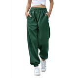 Calça De Moletom Feminina Gvraslvet, Cintura Alta, Preta