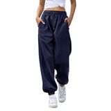 Calça De Moletom Feminina Gvraslvet, Cintura Alta, Preta