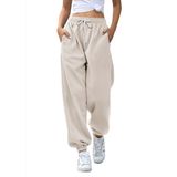 Calça De Moletom Feminina Gvraslvet, Cintura Alta, Preta
