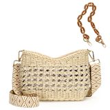 Bolsa Crossbody Herald Small Handmade Straw Pocketbook Para Mulheres