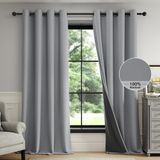 Cortinas Blackout Fmfunctex 100% Cinza Escuro 160x160cm 2 Painéis