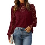 Blusa Hotouch Victorian Lace Com Camisola Separável Para Mulheres
