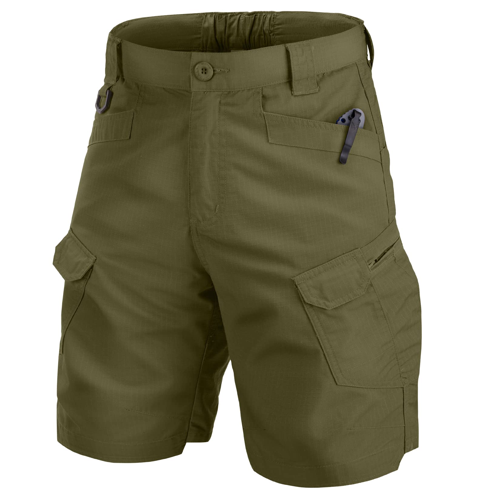 Shorts Cargo Jessie Kidden 6223 Para Homens, Verde Militar, Tamanho 40