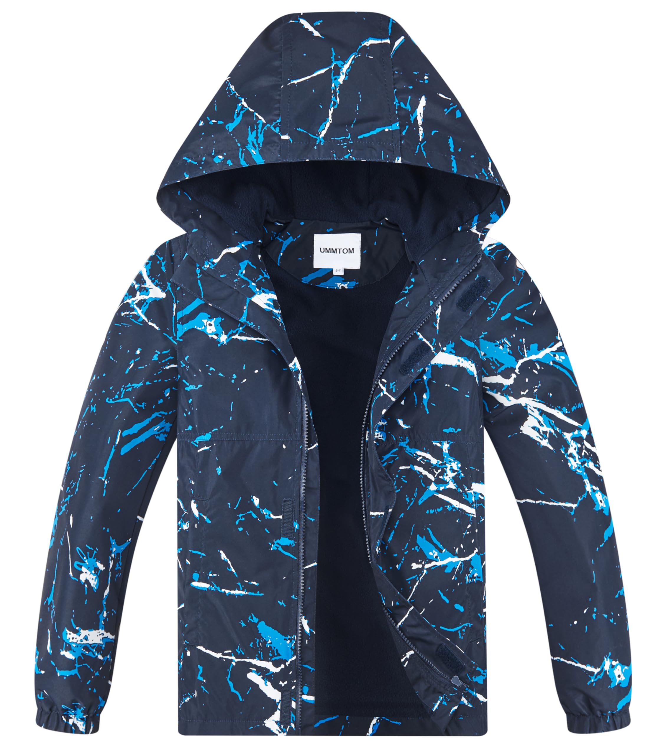 Casaco De Chuva Ummtom Boys Leve Impermeável 6-7y Azul Marinho