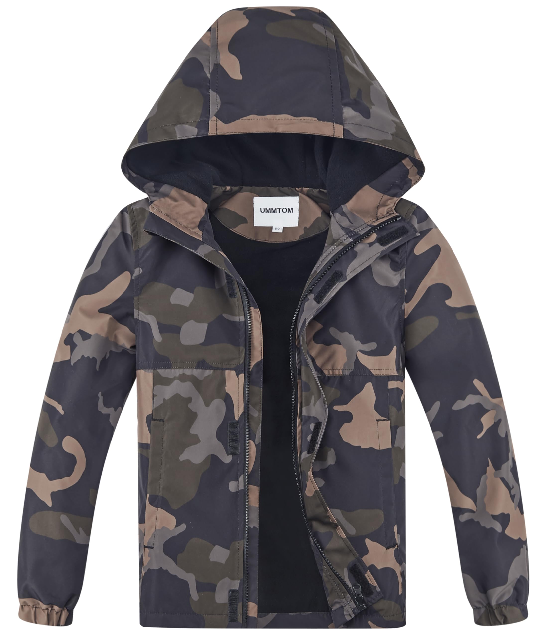 Casaco De Chuva Ummtom Leve Impermeável Com Capuz Para Meninos