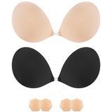 Sutiã Adesivo Niidor Strapless Push Up Silicone Para Vestido Sem Encosto