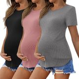 Blusas De Maternidade Ekouaer Para Exercícios Pós-gravidez Tamanho L