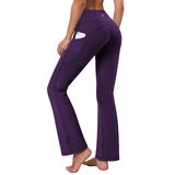 Calças De Ioga Bubblelime Bootcut De Cintura Alta Com Bolsos Laterais