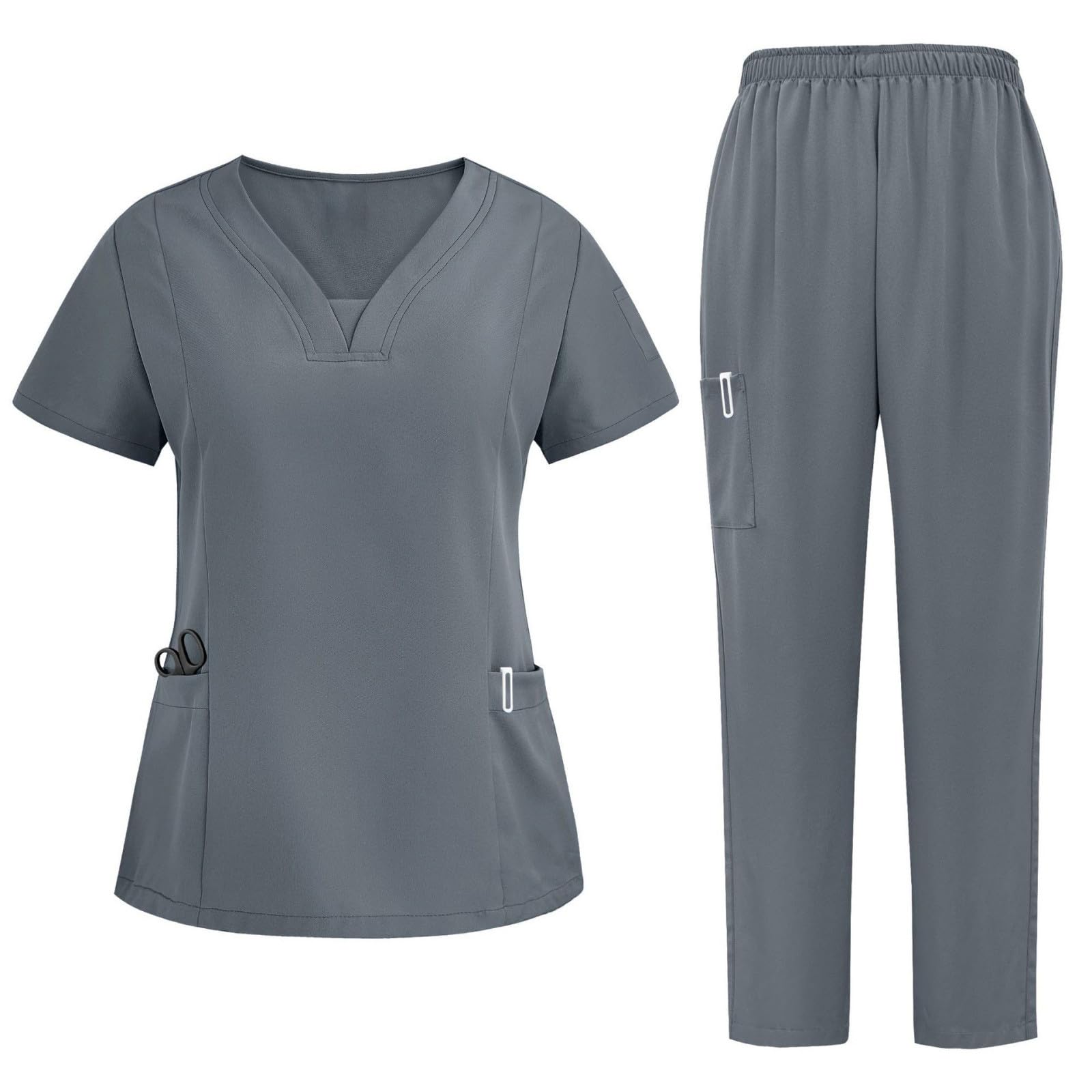 Scrub Set Ymadreig My+orders Com Decote Em V E Calças De Corrida Femininas