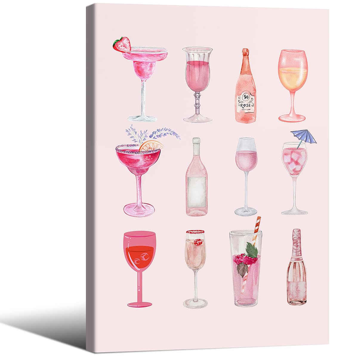 Poster Com Arte De Parede Heltrappe Coquette Trendy Pink Cocktail
