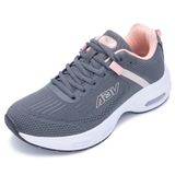 Tênis De Caminhada Femininos Aov Arch Support, Tênis Ortopédicos Para Fascite Plantar, Tênis De Corrida Atléticos, Cinza, Rosa, Tamanho 8,5