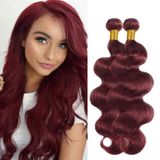 Pacotes De Cabelo Hrceyocr 99j Burgundy Body Wave 60-66cm 200g