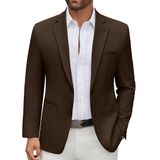 Blazer Coofandy, Casaco Esportivo Casual Masculino, De Ajuste Regular, Marrom