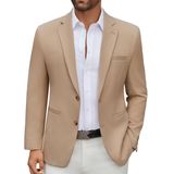 Blazer Coofandy, Casaco Esportivo Casual Masculino, Caqui, Caqui