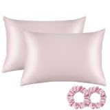 Fronha De Seda Alaska Bear 22 Momme Mulberry Silk Queen Pink