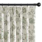 Cortinas Jinchan Pinch Pleated 100% Blackout Floral 240x245cm