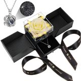 Colar De Rosas Preservadas I Love You Eternal Flower Gift