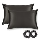 Fronha De Seda Alaska Bear 22 Momme Mulberry Silk, Conjunto De 2