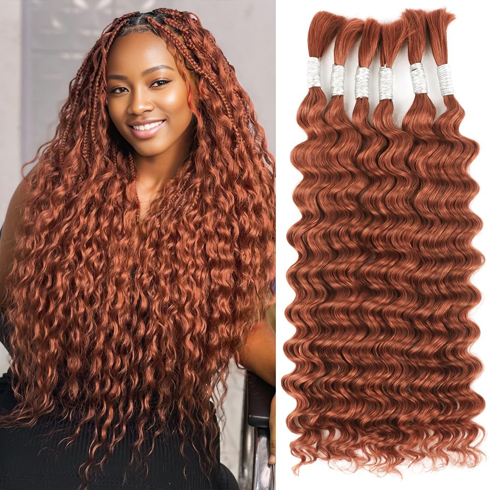 Braiding Hair Renyarch Ginger Human Hair 22 Cm 6 Pacotes
