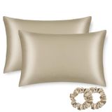 Fronha De Seda Alaska Bear 22 Momme Mulberry Silk, Conjunto De 2