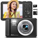 Câmera Digital Ruwaqart 5k 72mp Uhd Com Zoom 16x Para Crianças