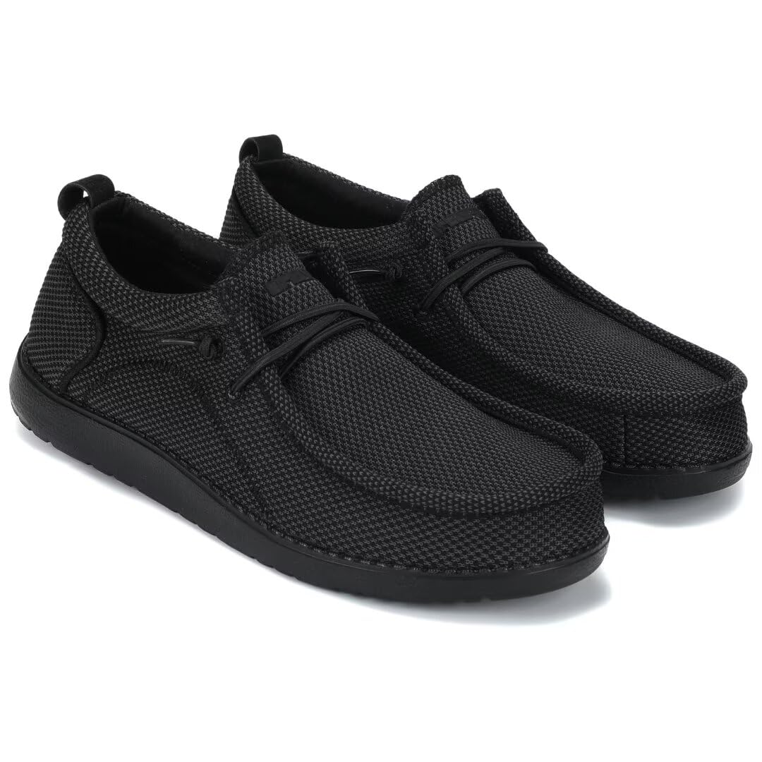 Sapatos 1tazero Slip On Wide, Casuais, Masculinos, Ortopés, Pretos