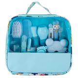 Kit Higiene Completo Azul Recém Nascido Escova Tesoura