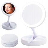 Espelho Led Portátil Iluminado Ajustável Dupla Face Dobrável