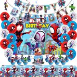 Conjunto De Suprimentos De Festa, Decorações De Aniversário Spidey Para Meninos E Meninas