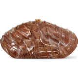 Bolsa De Noite Newrogeng Acrylic Clutch Purse Coffee Para Mulheres