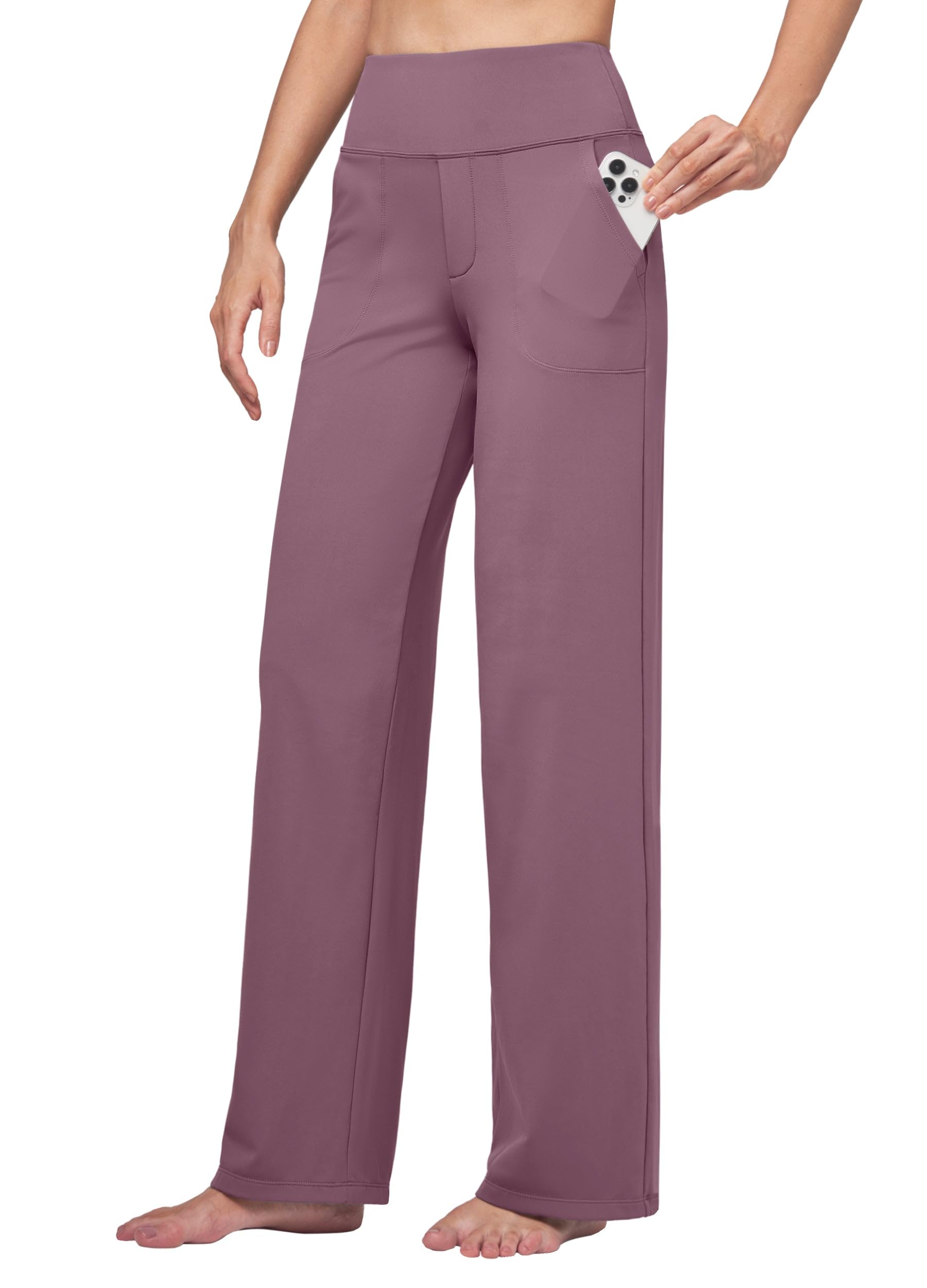 Calças De Ioga Willit Wide Leg Dress Work Dried Rose Para Mulheres