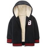 Jaqueta Bumeex Toddler Boy&#39;s Sherpa Forrada De Lã Preta 5t