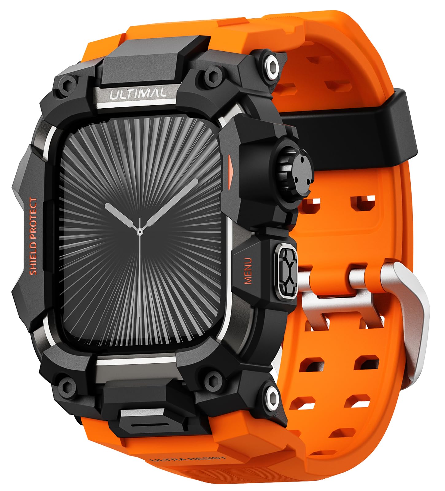 Capa De Relógio Ultimal Rugged Com Pulseira Para Apple 46 Mm Série 10