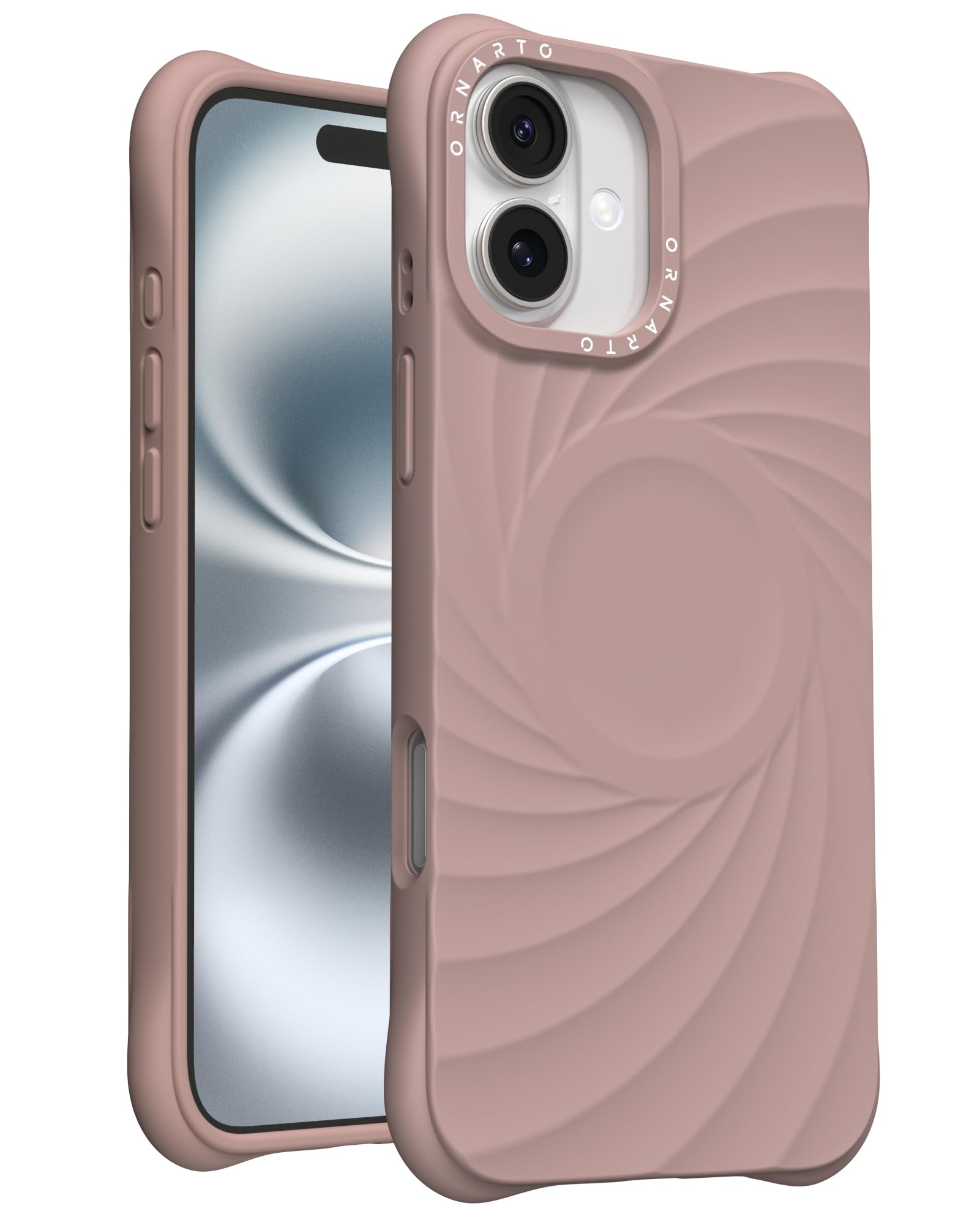 Capa De Telefone Ornarto Vortuxe Para Iphone 16 Plus Com Magsafe Latte