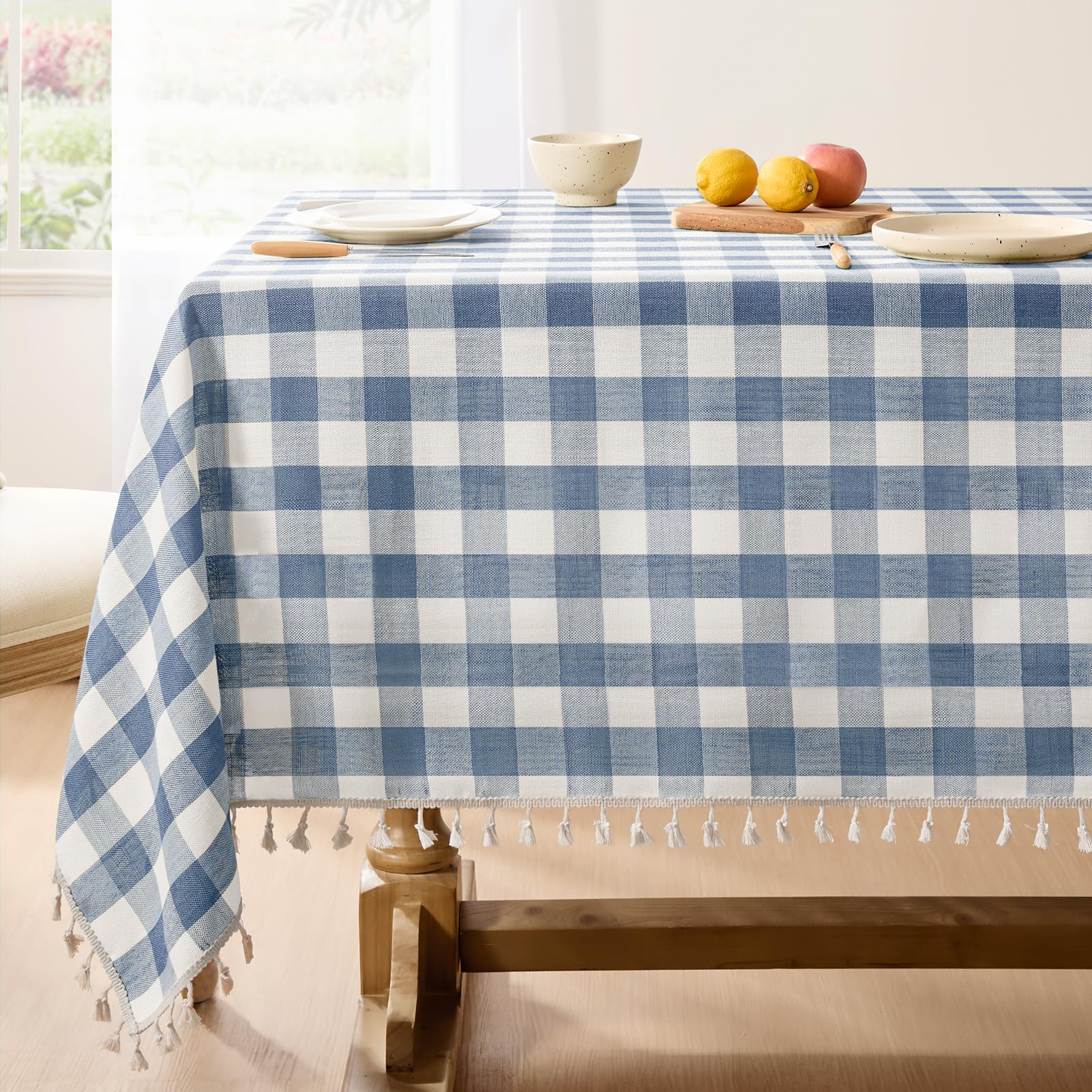 Toalha De Mesa Softalker Spring Checkered Line Algodão 140x300cm
