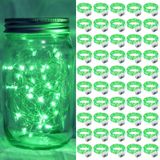Led Fairy Lights Chzk, Pacote Com 50, Verde, Operado Por Bateria, 7 M