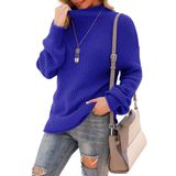 Suéter Feminino Jouica De Inverno Com Gola Alta E Manga Em Forma De Asa De Morcego