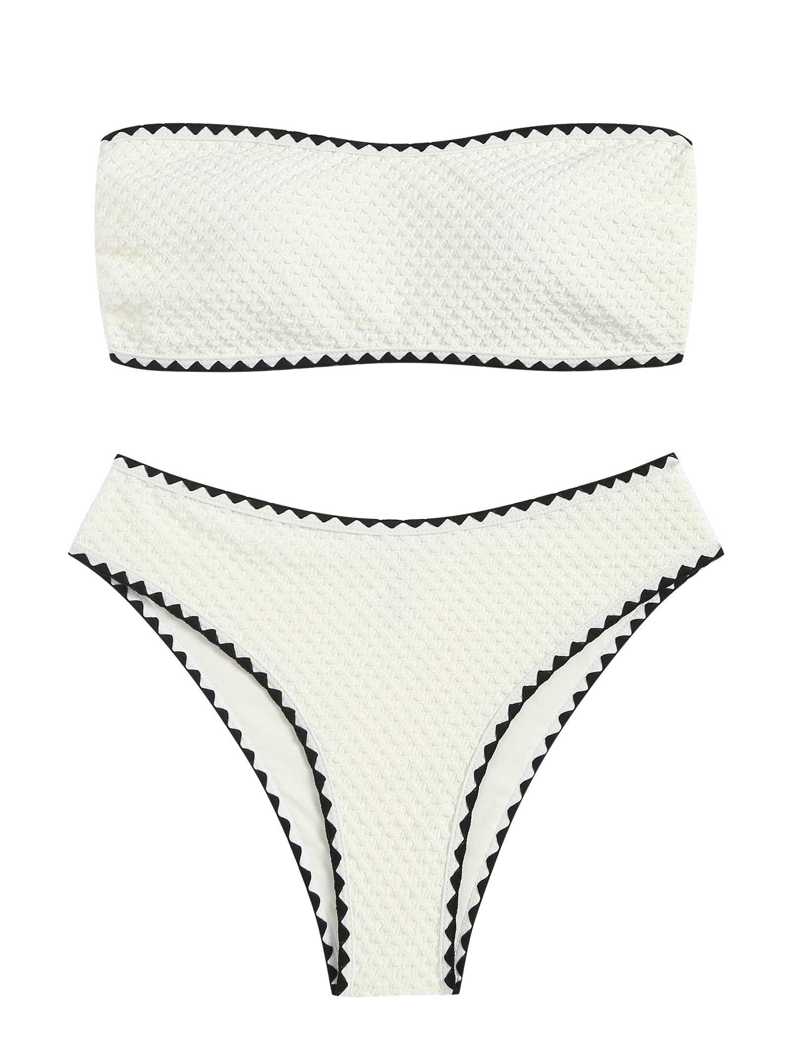 Biquíni Zaful, Bandeau Sem Alças, 2 Peças, Roupa De Banho, Tamanho L