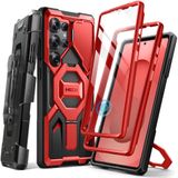 Capa Com Suporte Magnético Tongate Para Samsung Galaxy S25 Ultra Red
