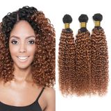 Pacotes De Cabelo Mamart Ombre Brown Curly Wave 30cm Brazilian
