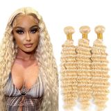 Pacotes De Cabelo Younghann 613 Blonde Deep Wave 25-35cm 3x 100g