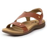 Sandálias Athlefit Arch Support Femininas De Couro Marrom Tamanho 7,5