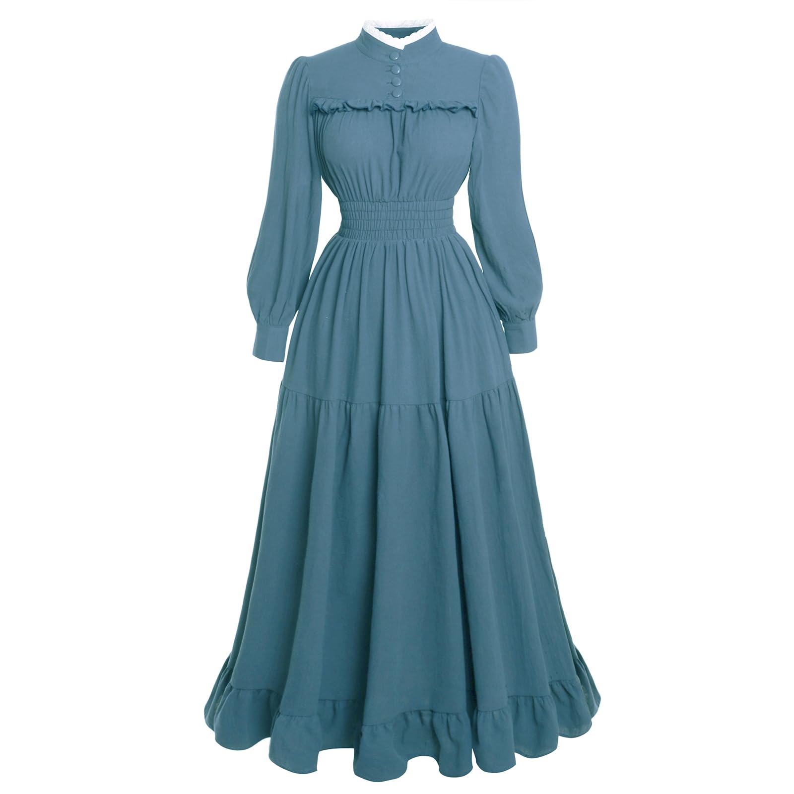 Vestido Vitoriano Vibsion 1800 Edwardian Renaissance Blue S - Carrefour