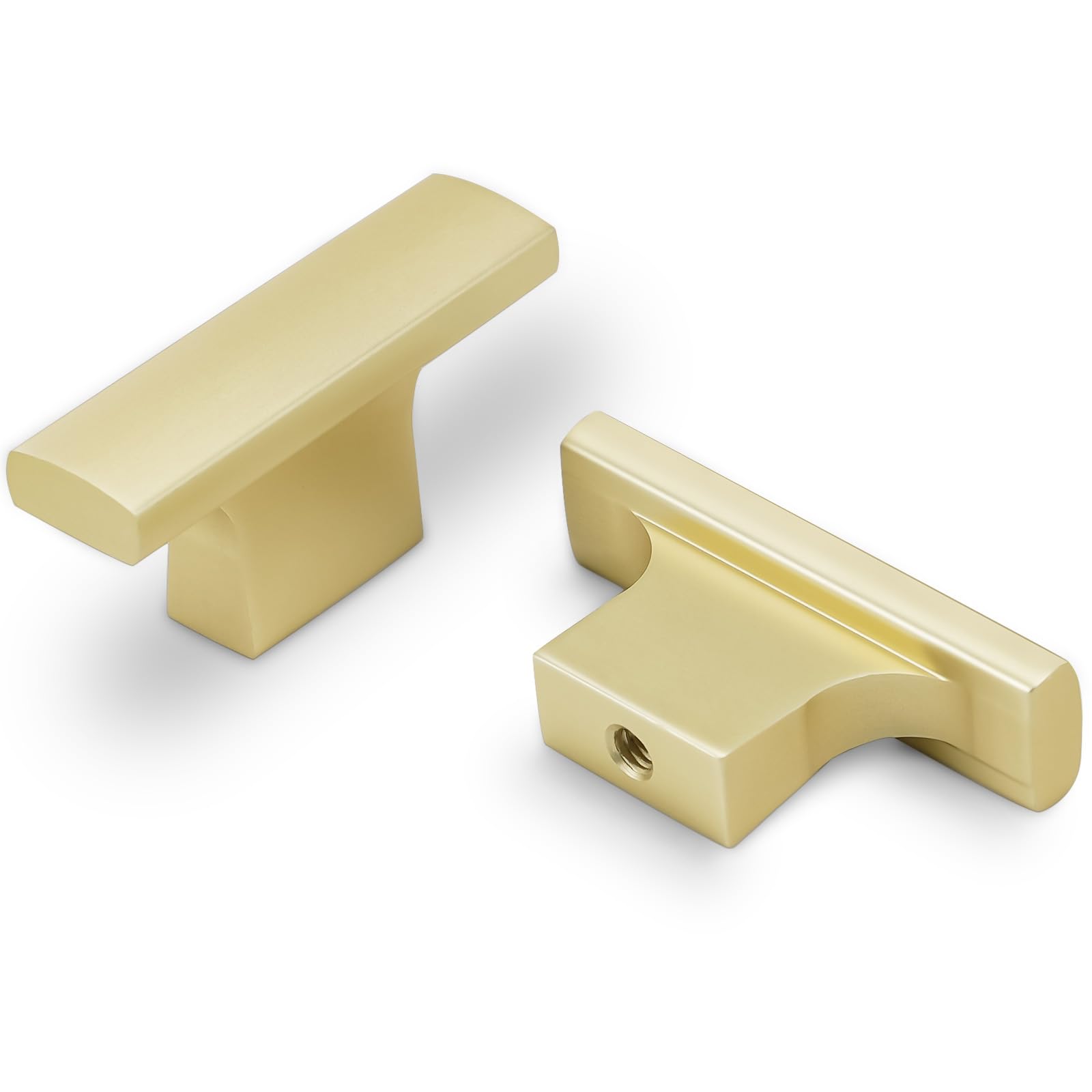 Knobs De Armário Amasideca Brushed Gold Kitchen, Pacote Com 20