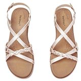 Sandálias Slide Veittes, Moda Casual Feminina, Plana, Verão
