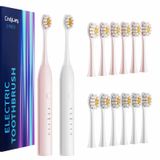 Escova De Dentes Elétrica Cindylary Sonic 38000vpm, Pacote Com 2 Cabeças